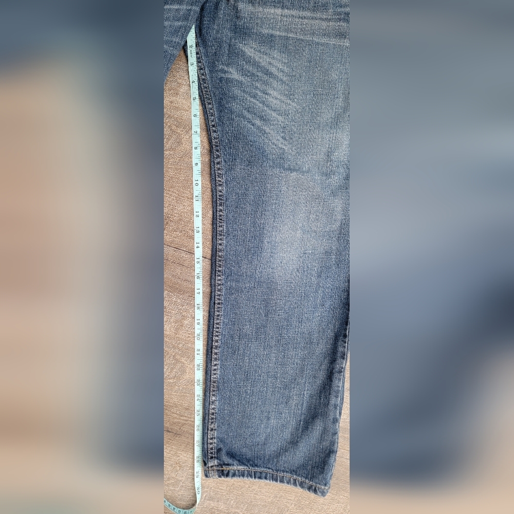 Levi's 505 Jean's Men's 40X30 Medium Wash Distressed Denim Blue 100% Cotton Rela - Picture 9 of 14